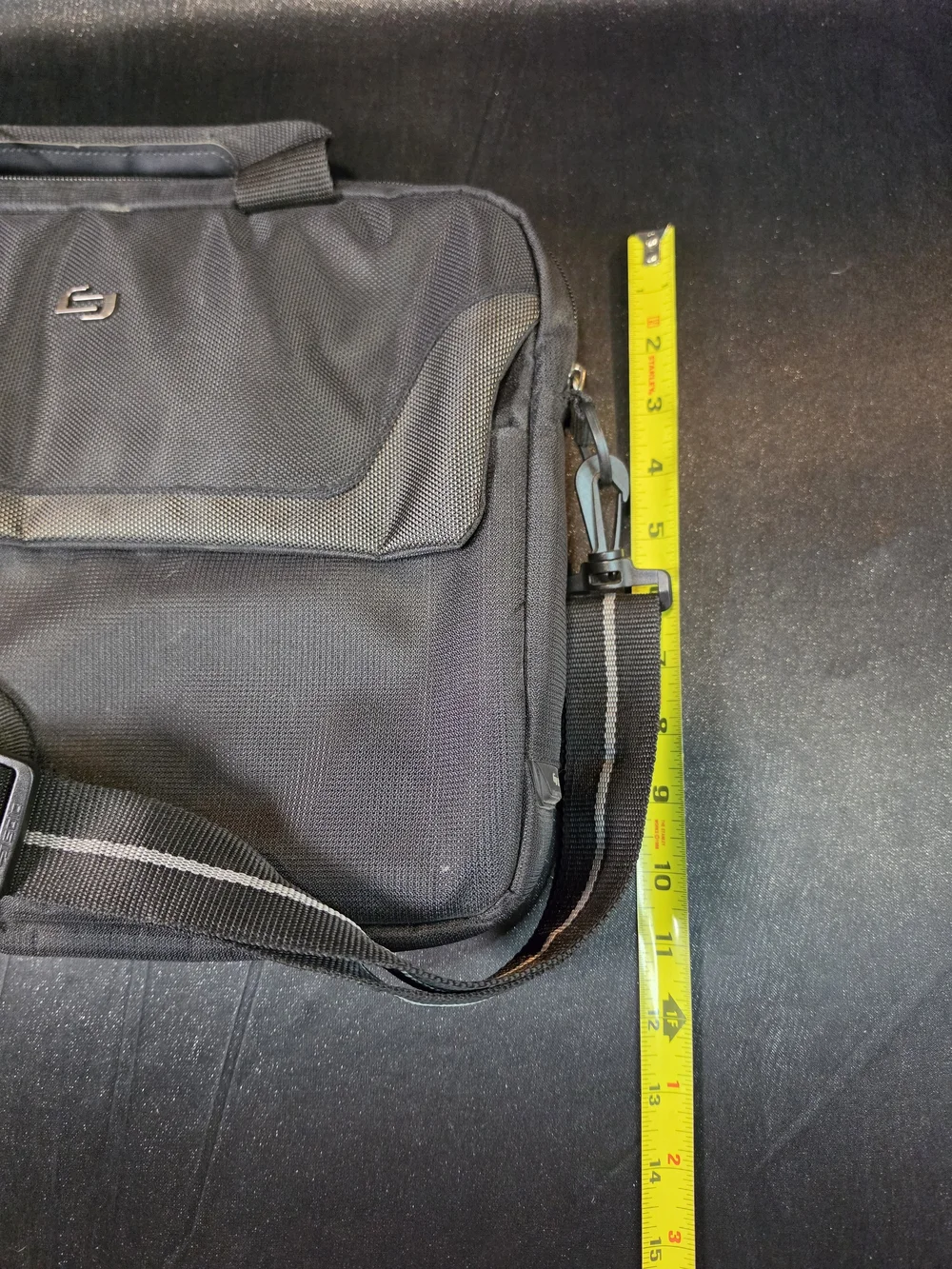Solo Black Laptop Messenger Bag Briefcase Shoulder Bag Padded Work Travel 15